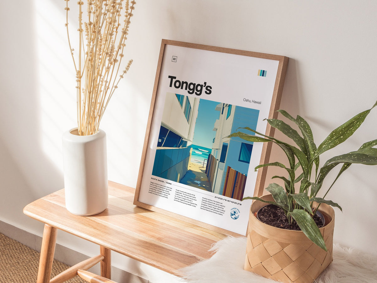 Tonggs Poster | Surf Art Print — styled in an interior
