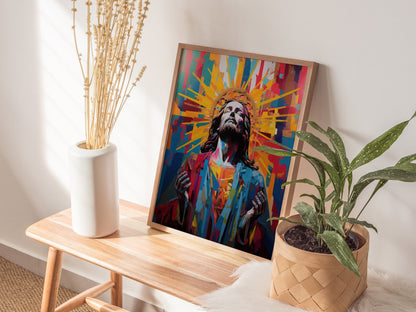 Jesus 01 Poster | Portraits Art Print — styled in an interior