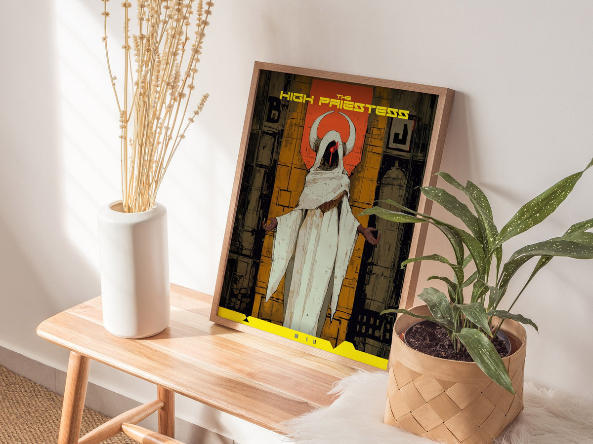 The High Priestess Poster | Tarot Art Print — styled in an interior