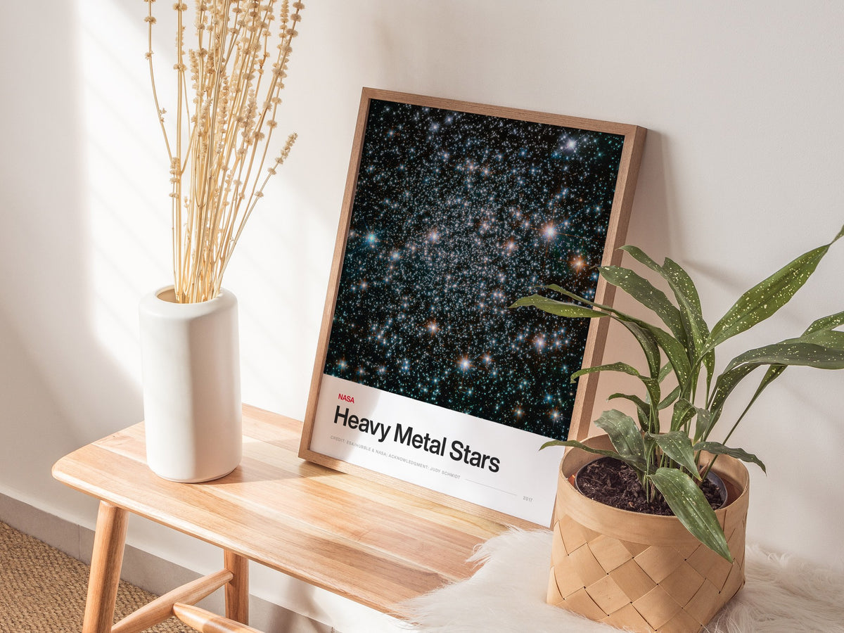 Heavy Metal Stars Poster | Nasa Art Print — styled in an interior