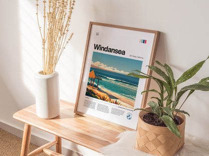 Windansea Poster | Surf Art Print — styled in an interior