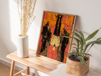 The Hanged Man Poster | Tarot Art Print — styled in an interior