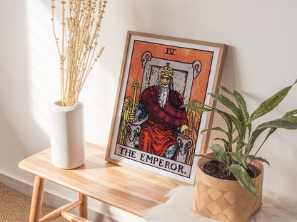 The Emperor Poster | Tarot Art Print — styled in an interior