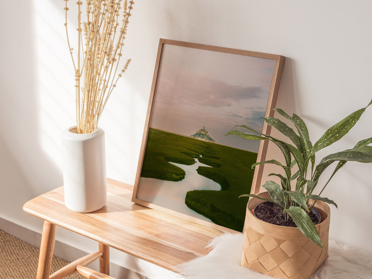 Mont St Michel Poster | Artistic Art Print — styled in an interior