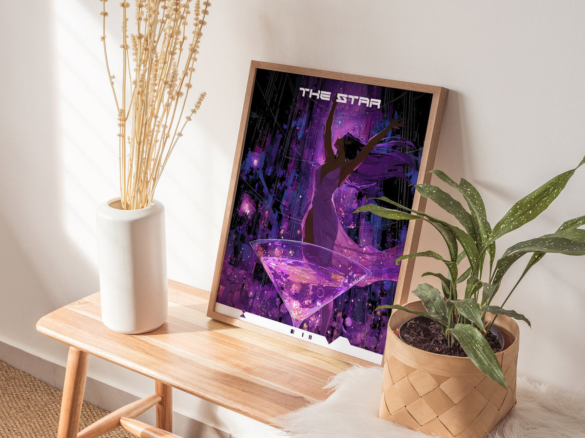 The Star Poster | Tarot Art Print — styled in an interior