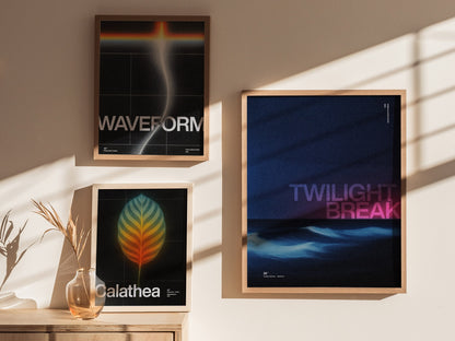 Twilight Break Poster | Exhibit Art Print — styled in an interior
