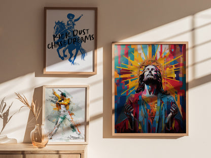 Jesus 01 Poster | Portraits Art Print — styled in an interior