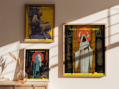 The High Priestess Poster | Tarot Art Print — styled in an interior