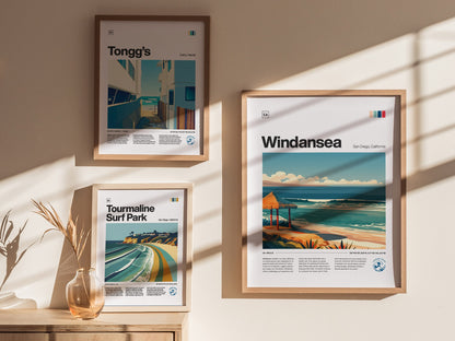 Windansea Poster | Surf Art Print — styled in an interior