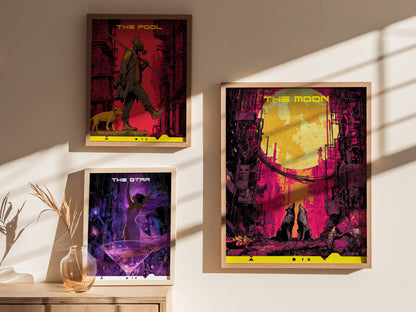 The Moon Poster | Tarot Art Print — styled in an interior