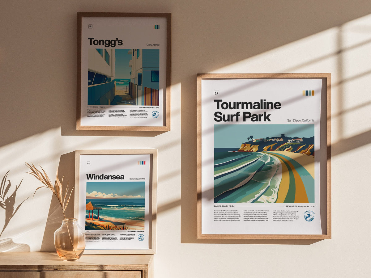 Tourmaline Poster | Surf Art Print — styled in an interior