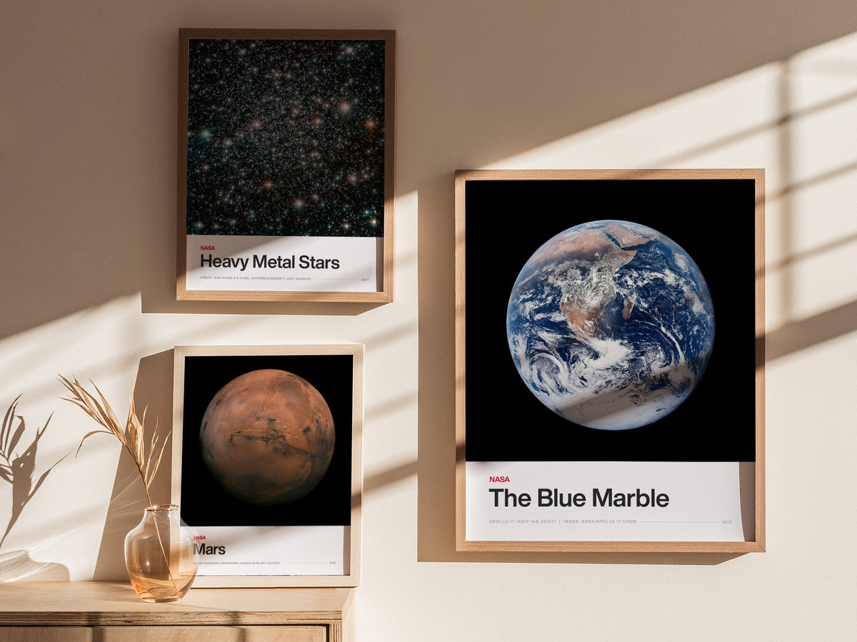 Blue Marble Poster | Nasa Art Print — styled in an interior