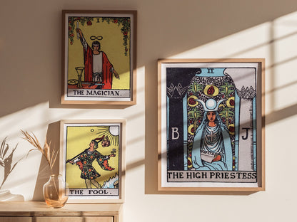 The High Priestess Poster | Tarot Art Print — styled in an interior