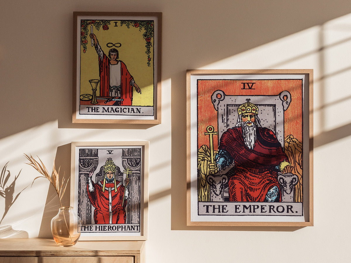 The Emperor Poster | Tarot Art Print — styled in an interior