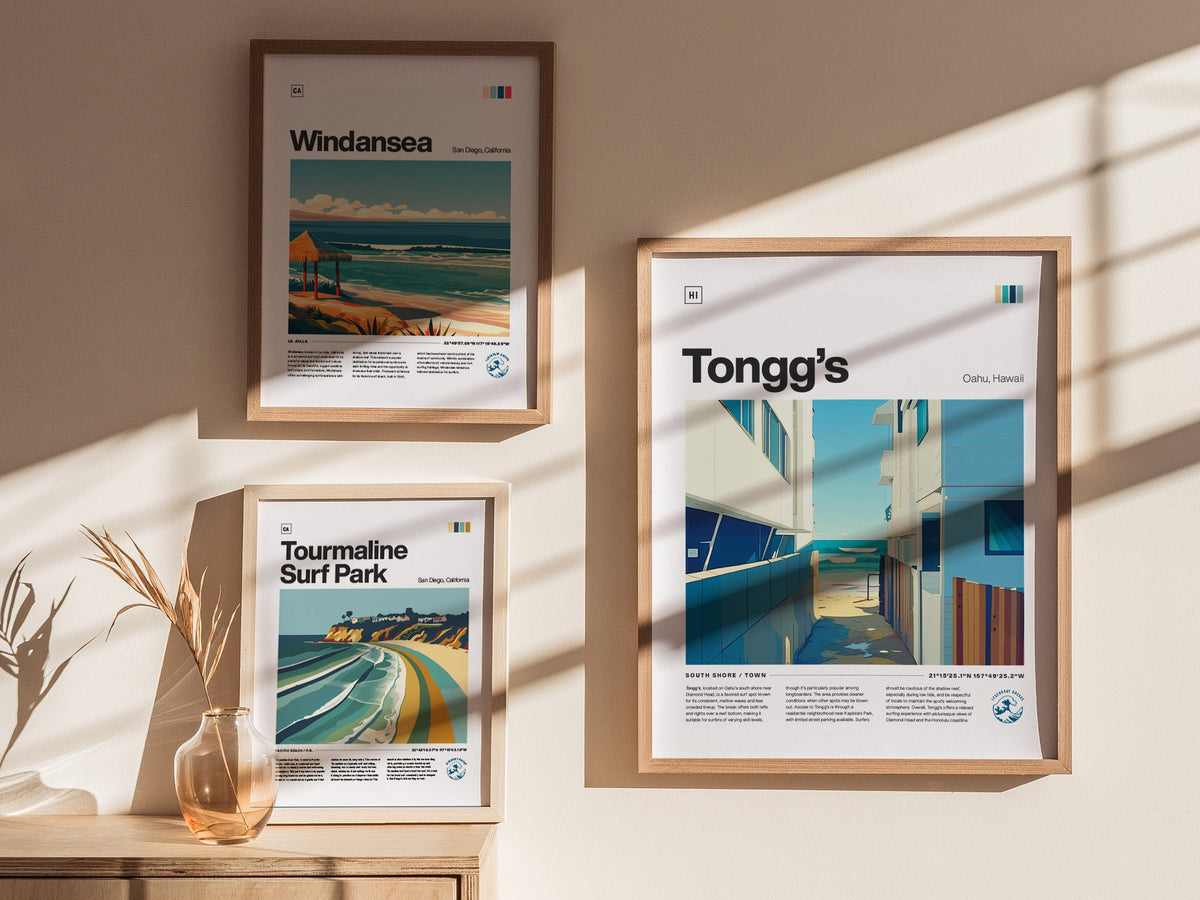Tonggs Poster | Surf Art Print — styled in an interior