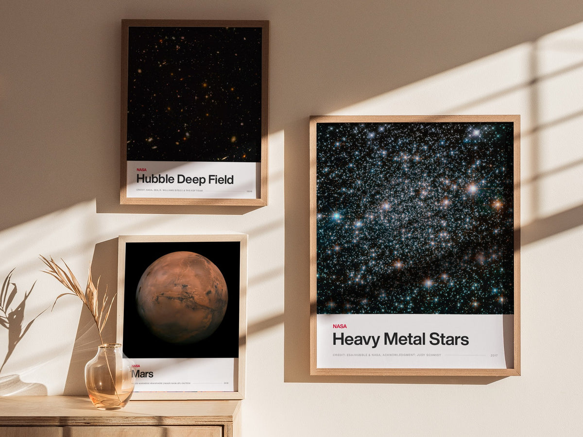 Heavy Metal Stars Poster | Nasa Art Print — styled in an interior