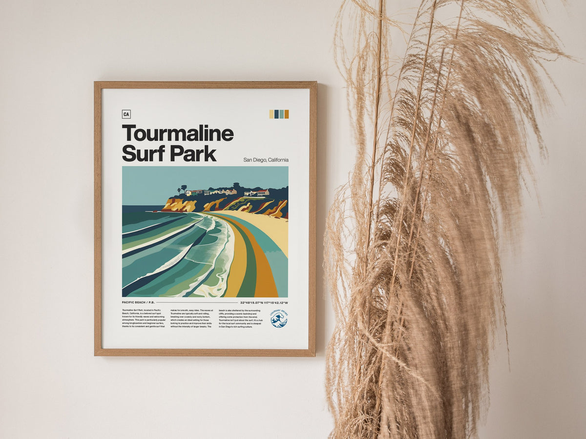 Tourmaline Poster | Surf Art Print — styled in an interior