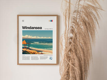 Windansea Poster | Surf Art Print — styled in an interior