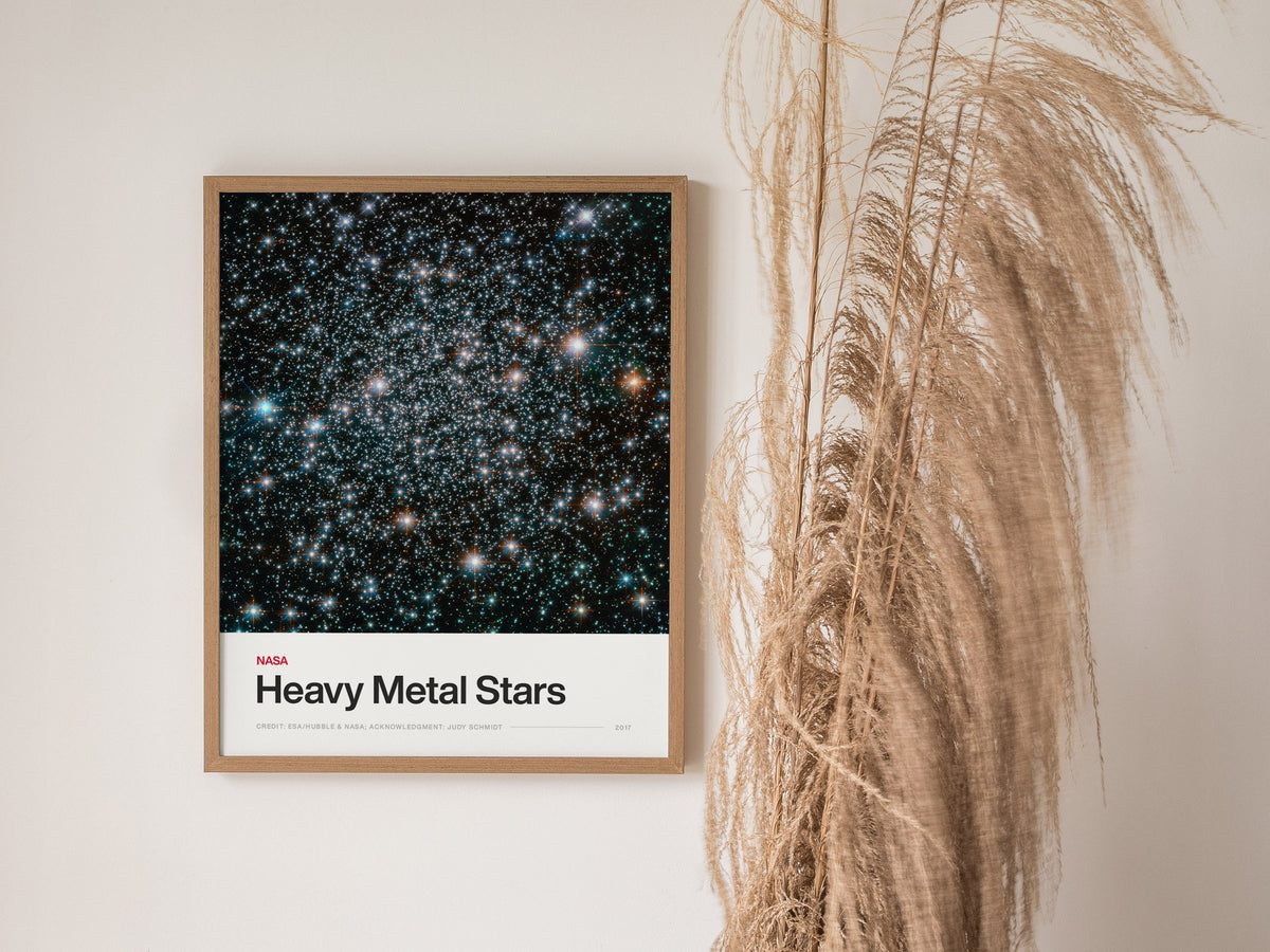 Heavy Metal Stars Poster | Nasa Art Print — styled in an interior