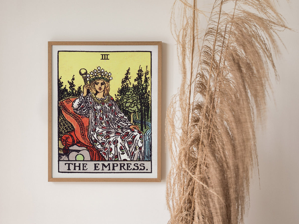 The Empress Poster | Tarot Art Print — styled in an interior