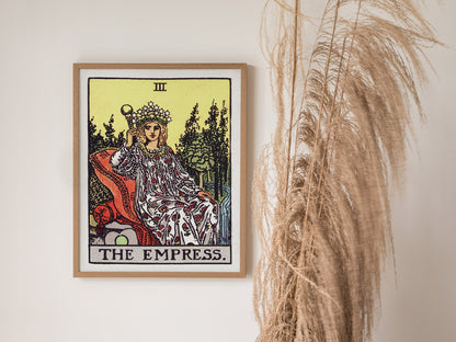 The Empress Poster | Tarot Art Print — styled in an interior