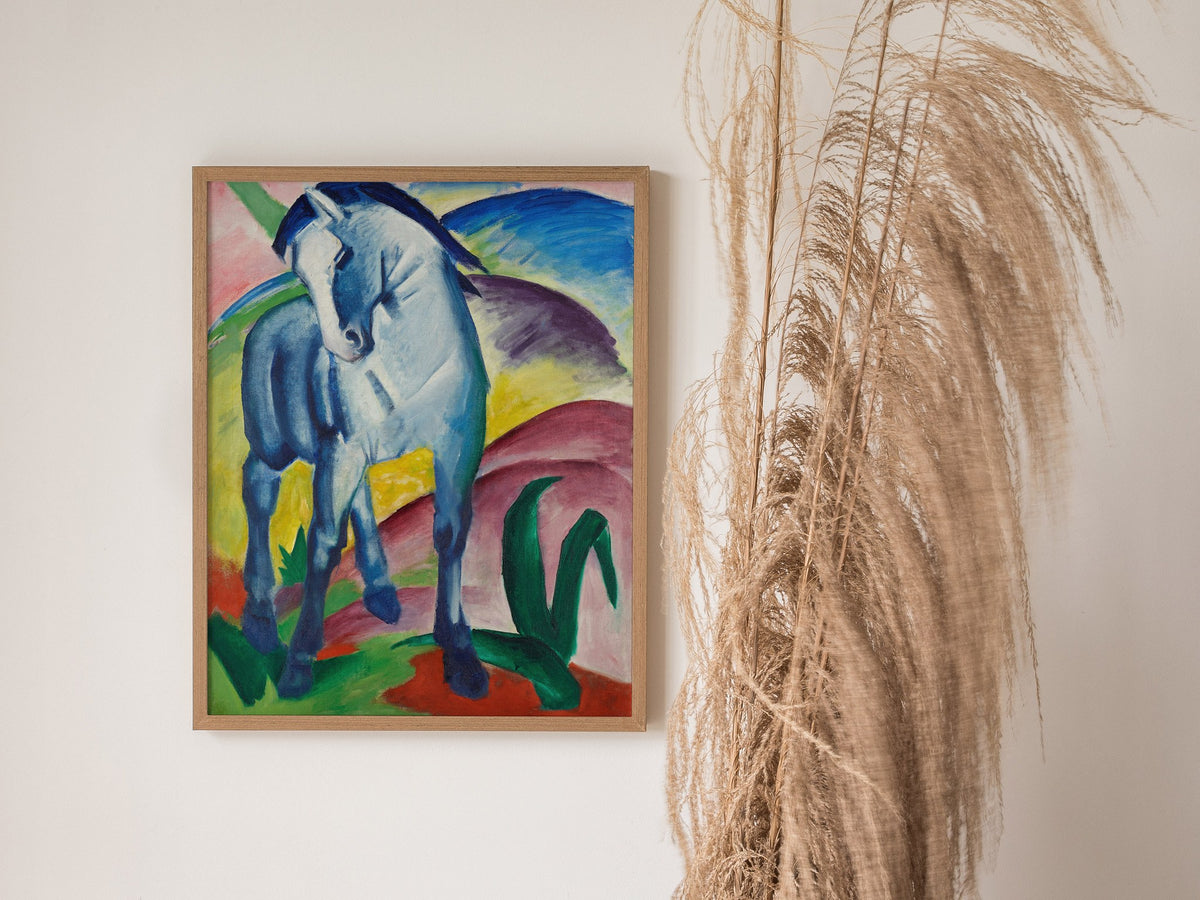 Blue Horse I - Franz Marc Poster | Classic Art Print — styled in an interior