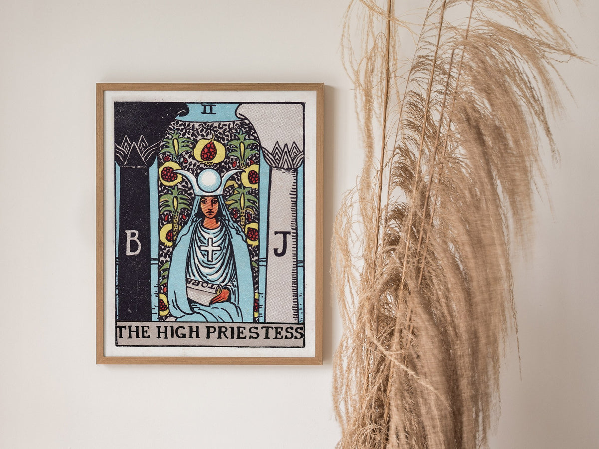 The High Priestess Poster | Tarot Art Print — styled in an interior