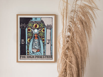 The High Priestess Poster | Tarot Art Print — styled in an interior