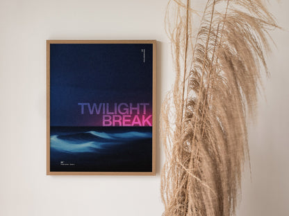 Twilight Break Poster | Exhibit Art Print — styled in an interior