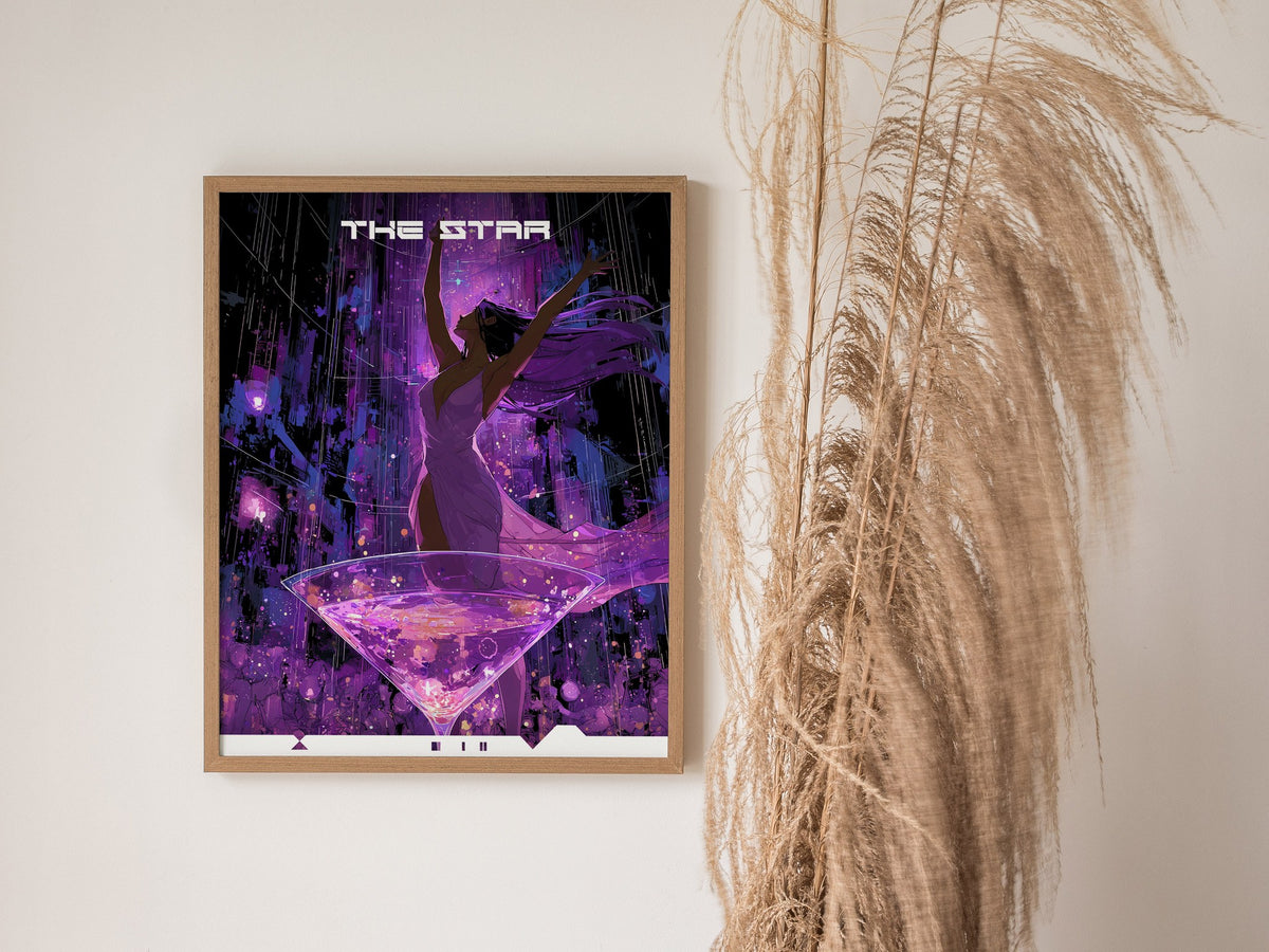 The Star Poster | Tarot Art Print — styled in an interior