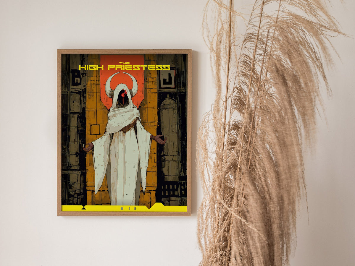 The High Priestess Poster | Tarot Art Print — styled in an interior