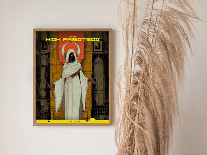 The High Priestess Poster | Tarot Art Print — styled in an interior
