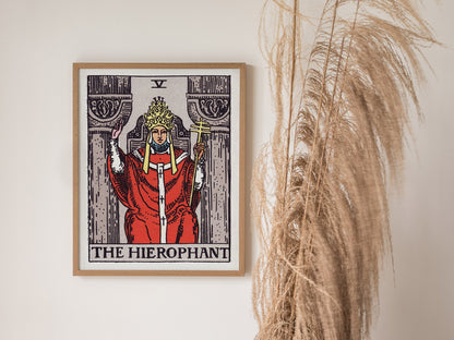 The Hierophant Poster | Tarot Art Print — styled in an interior