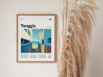 Tonggs Poster | Surf Art Print — styled in an interior