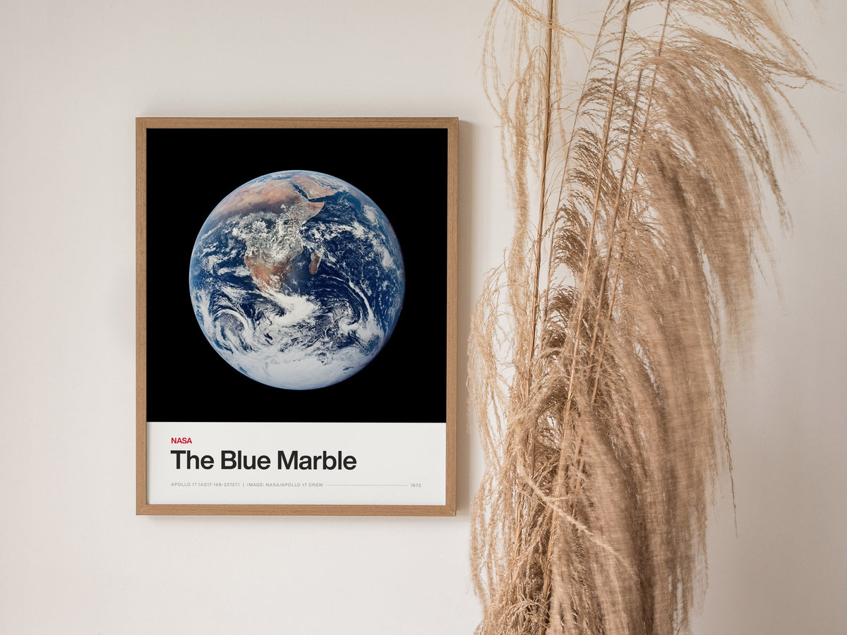 Blue Marble Poster | Nasa Art Print — styled in an interior
