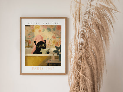Matisse Cat Tub Poster | Animals Art Print — styled in an interior