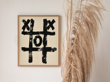 Losing Game Poster | Black and White Black and White Art Print | Game Room Wall Art — styled in an interior