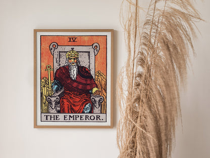 The Emperor Poster | Tarot Art Print — styled in an interior