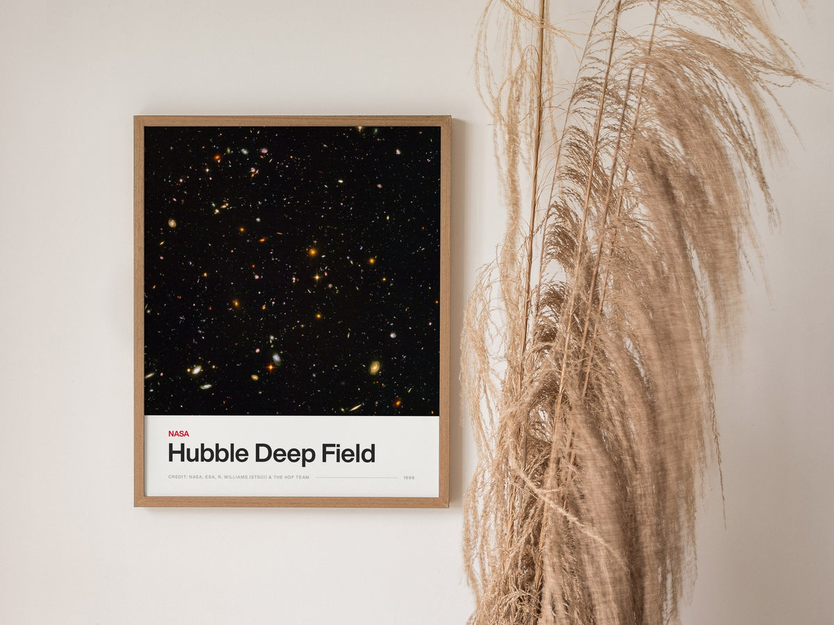 Hubble Deep Field Poster | Nasa Art Print — styled in an interior
