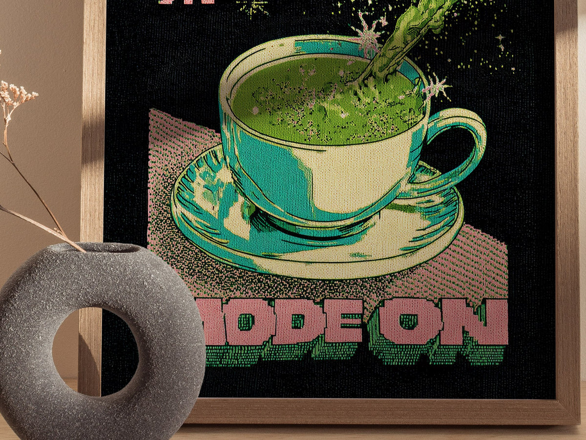 Matcha Mode Poster | Typography Art Print — styled in an interior