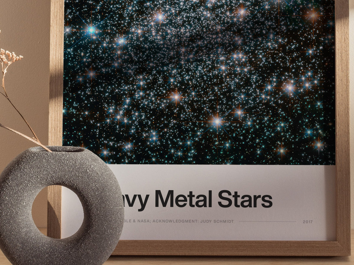 Heavy Metal Stars Poster | Nasa Art Print — styled in an interior