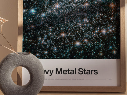Heavy Metal Stars Poster | Nasa Art Print — styled in an interior