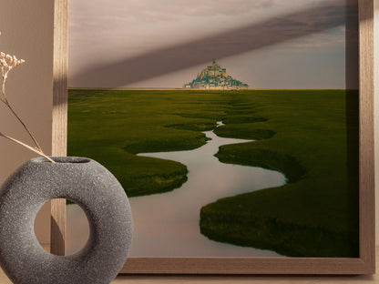 Mont St Michel Poster | Artistic Art Print — styled in an interior