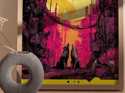 The Moon Poster | Tarot Art Print — styled in an interior