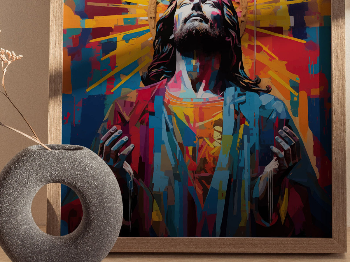 Jesus 01 Poster | Portraits Art Print — styled in an interior