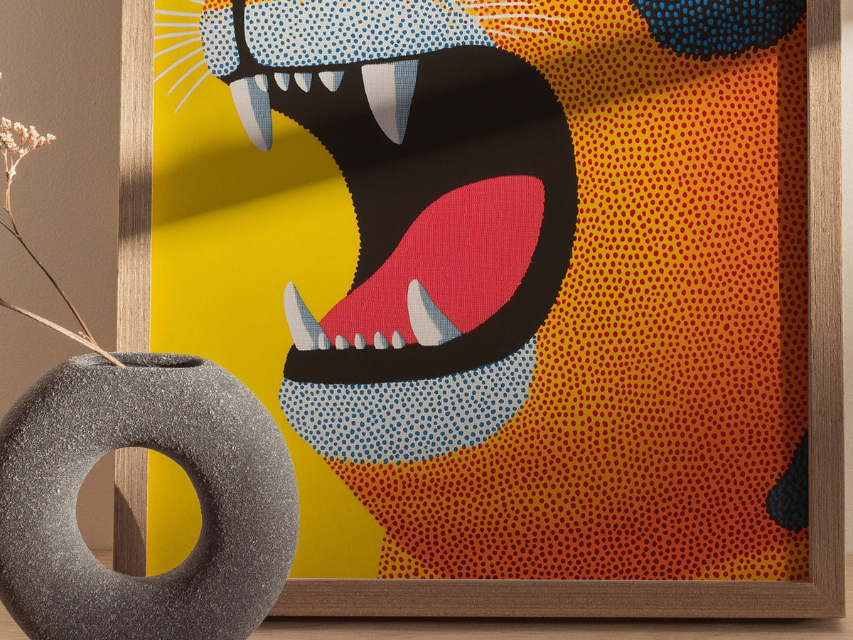 Roaring Tiger Poster | Kids Art Print — styled in an interior