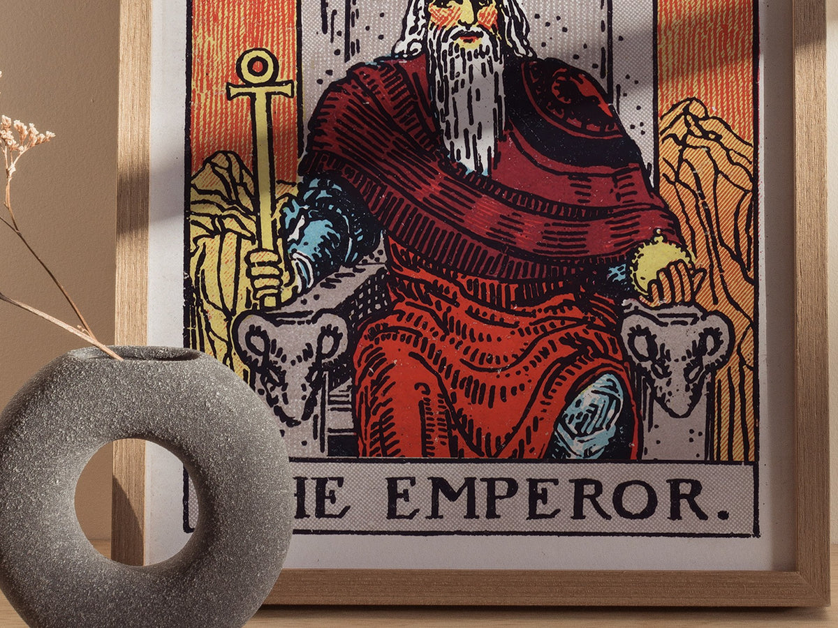 The Emperor Poster | Tarot Art Print — styled in an interior