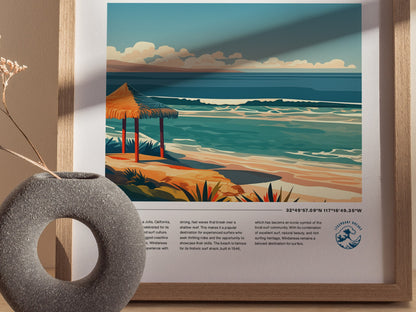 Windansea Poster | Surf Art Print — styled in an interior
