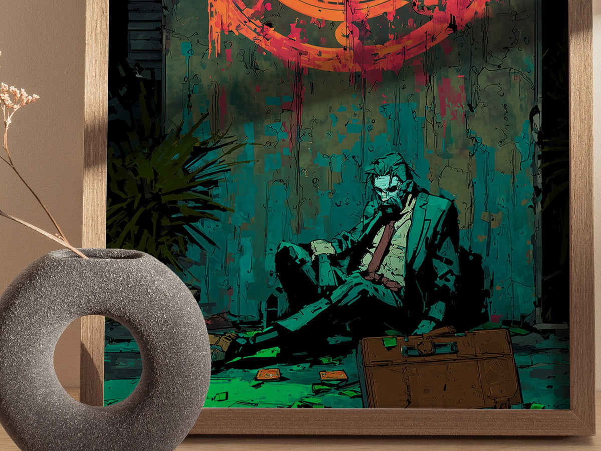 Wheel of Fortune Poster | Tarot Art Print — styled in an interior