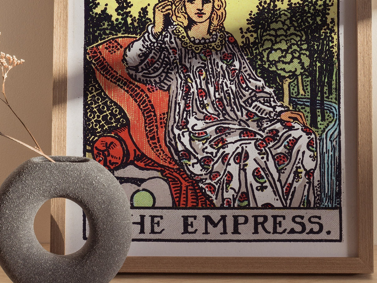 The Empress Poster | Tarot Art Print — styled in an interior